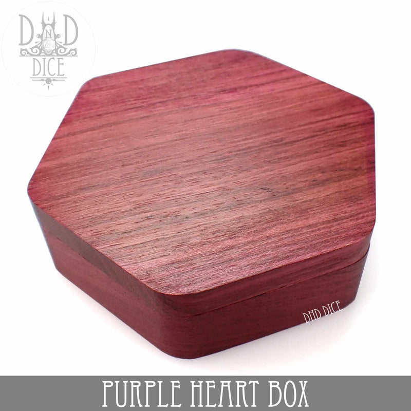 Purple Heart Wood Dice Box