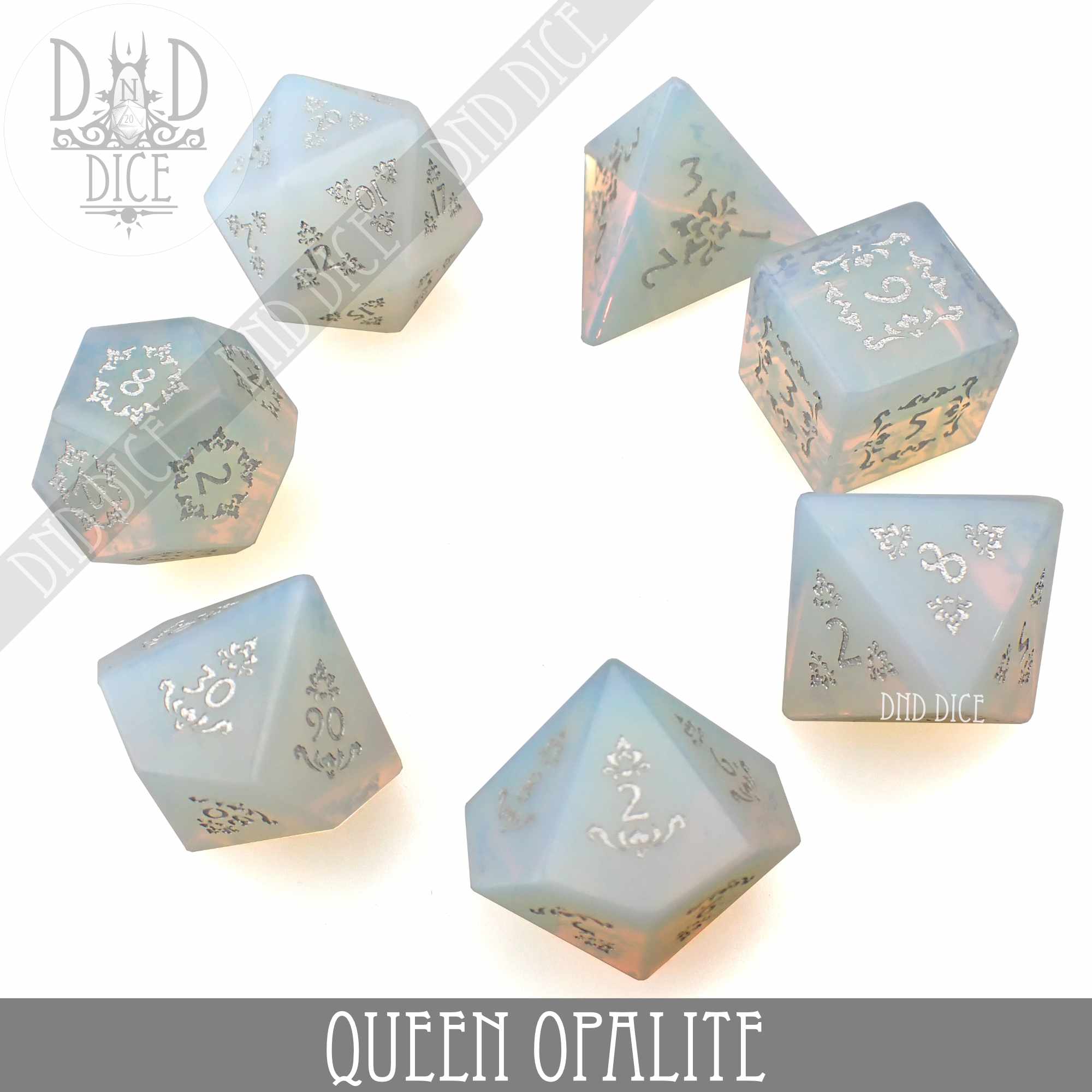 Queen Opalite Dice Set (Gift Box)