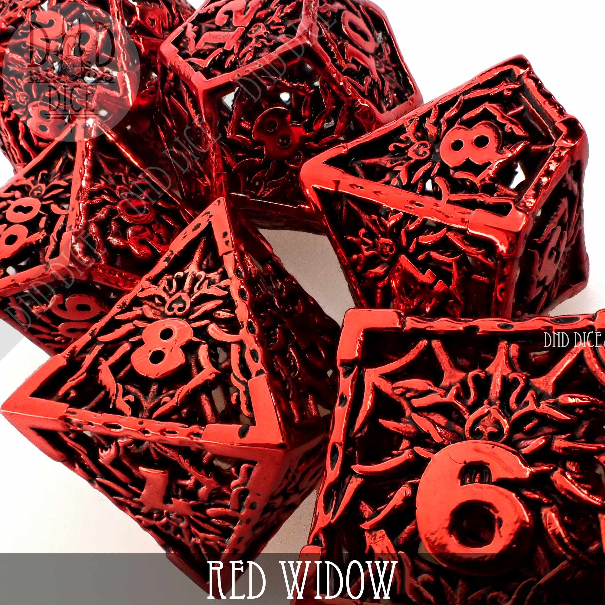 Red Widow Hollow Metal Dice Set (Gift Box)