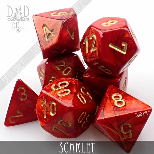 Scarab Scarlet Dice Set