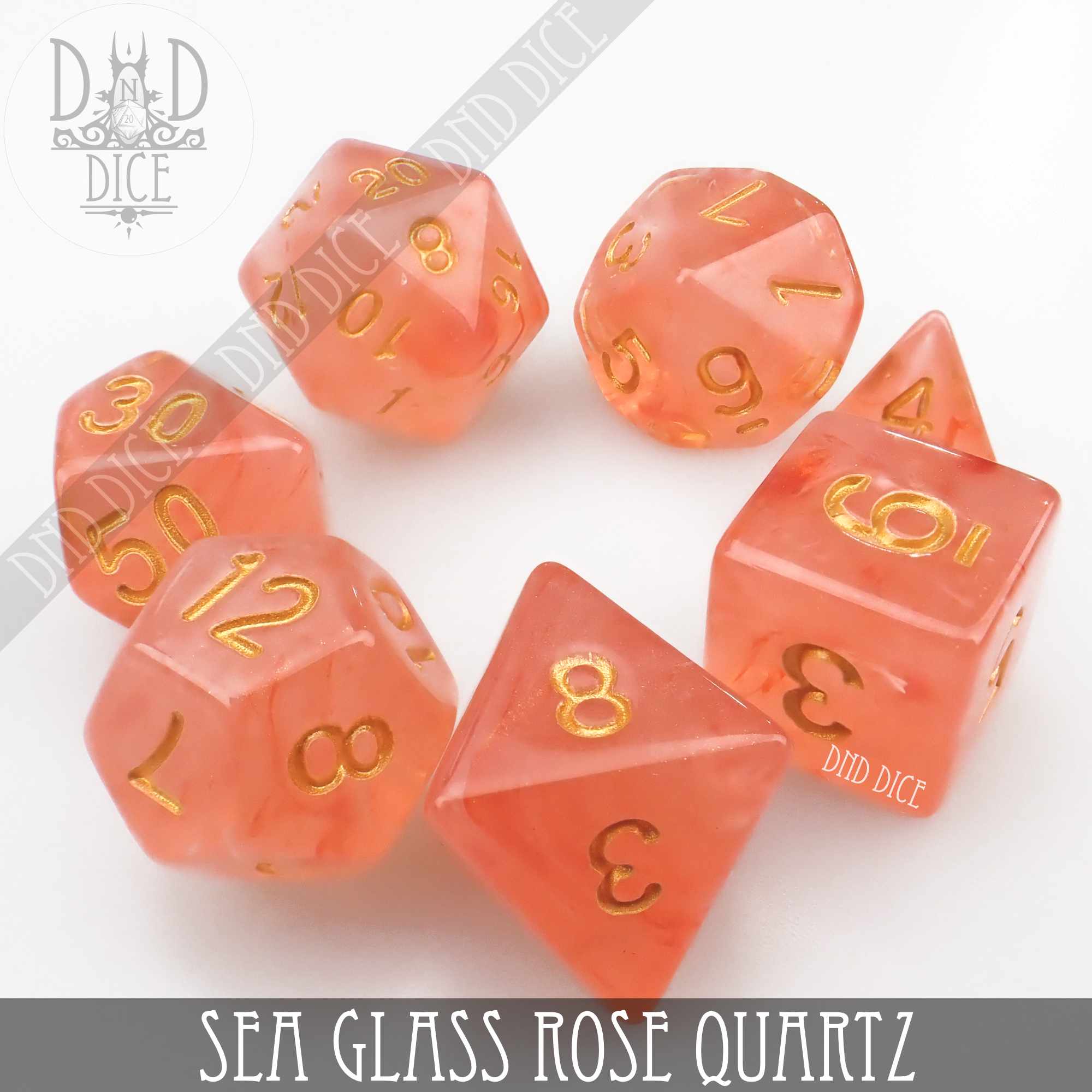 Rose quartz dnd hot sale dice set