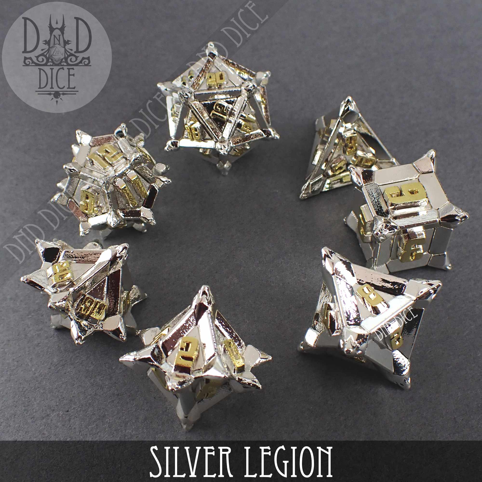 Silver Legion Metal Dice Set