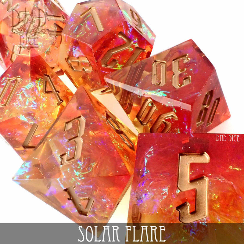 Solar Flare Handmade Dice Set
