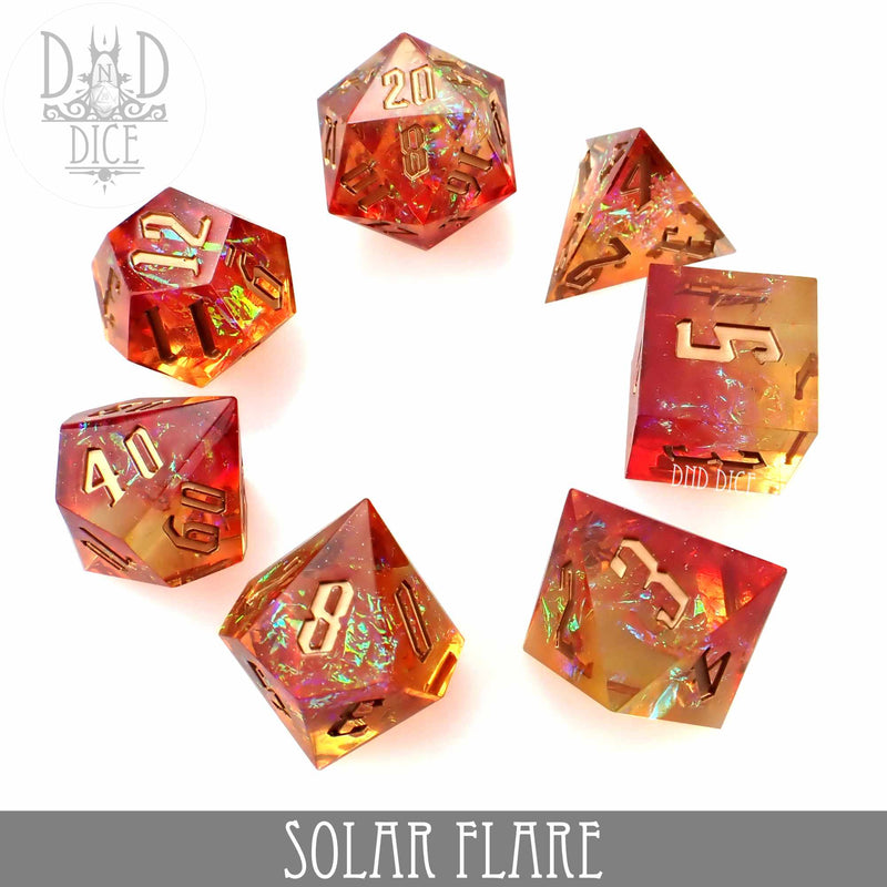 Solar Flare Handmade Dice Set