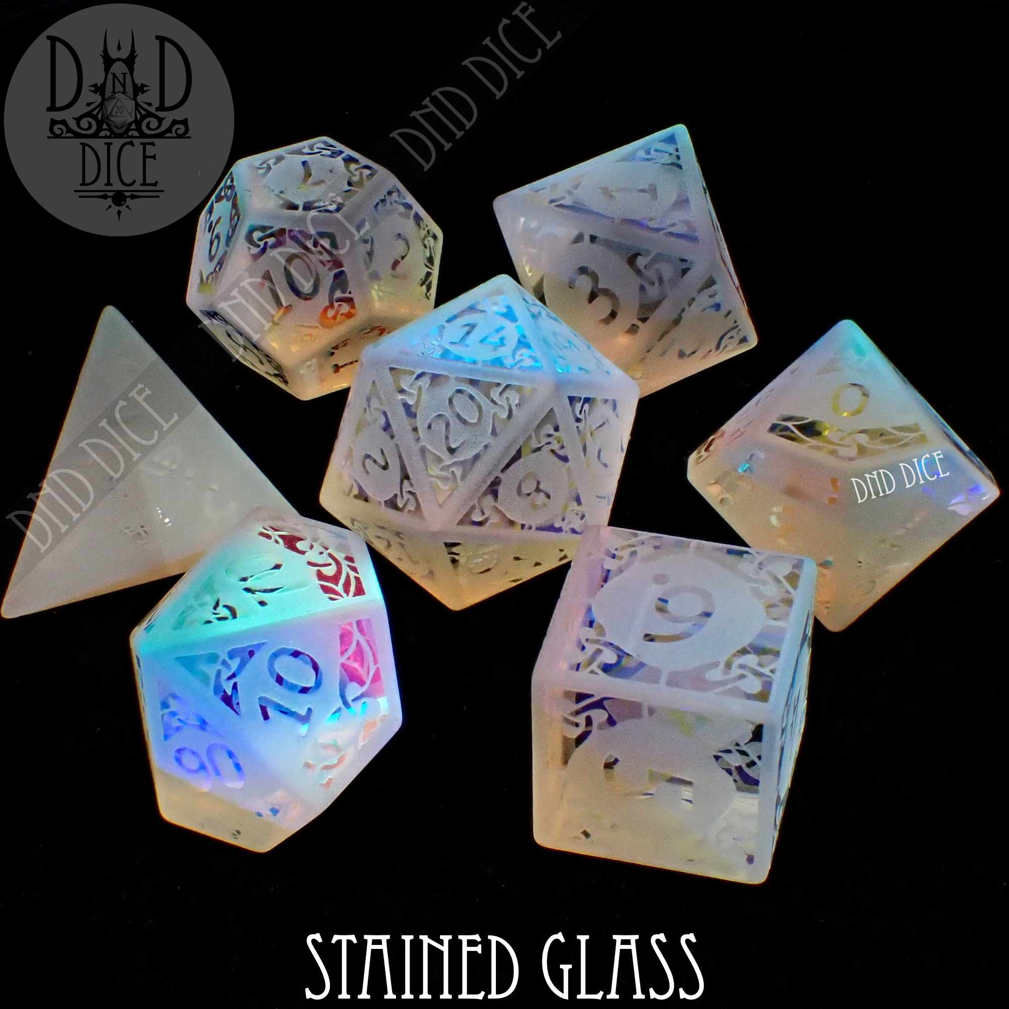 Stained Glass Frosted Dice Set (Gift Box)