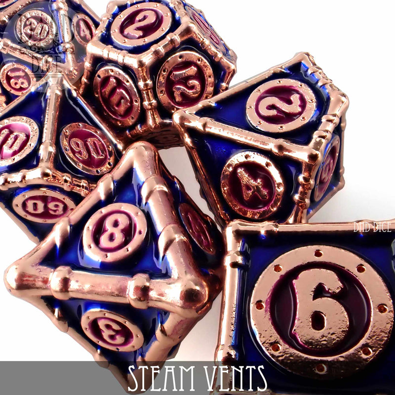 Steam Vents Metal Dice Set