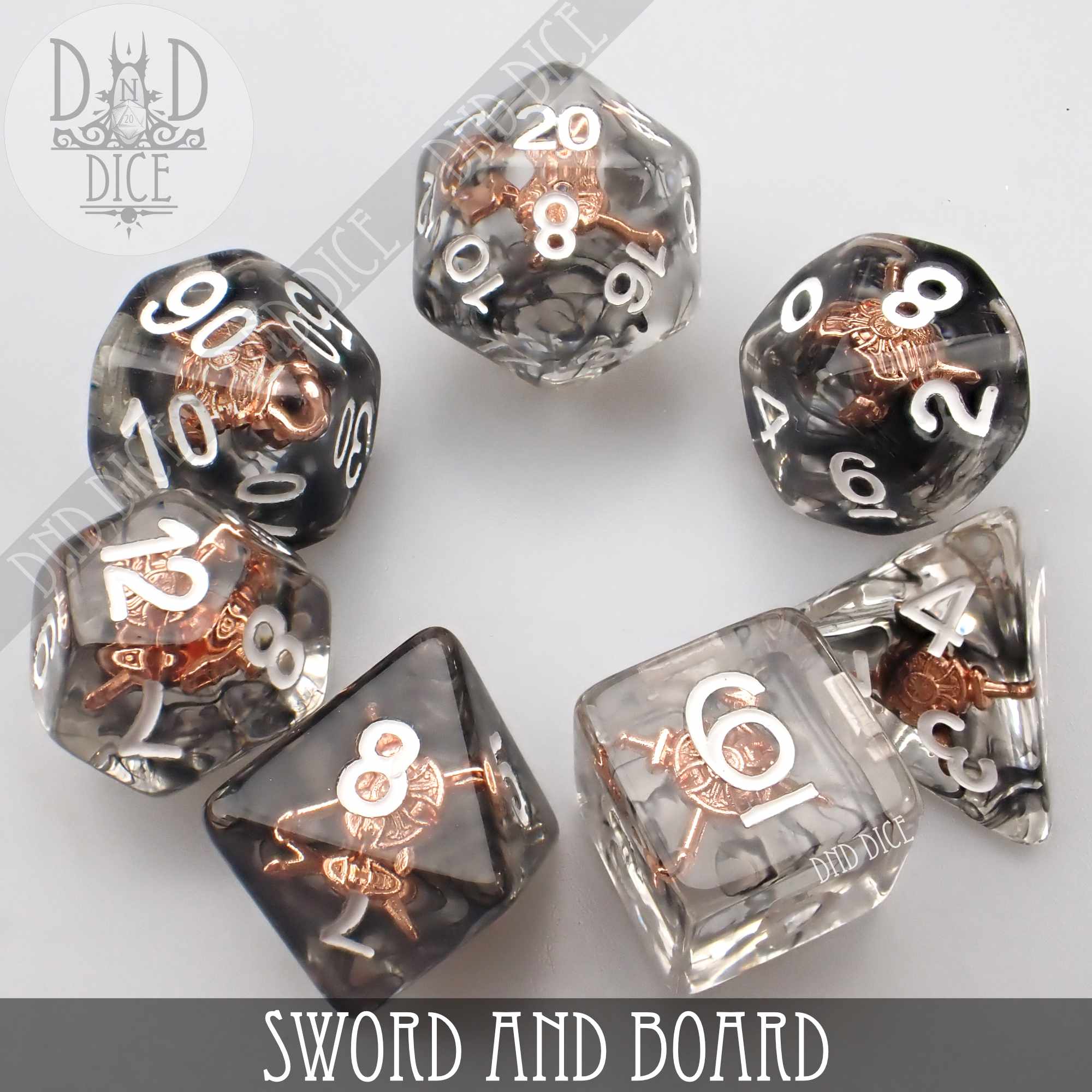 Sword and Board Dice Set