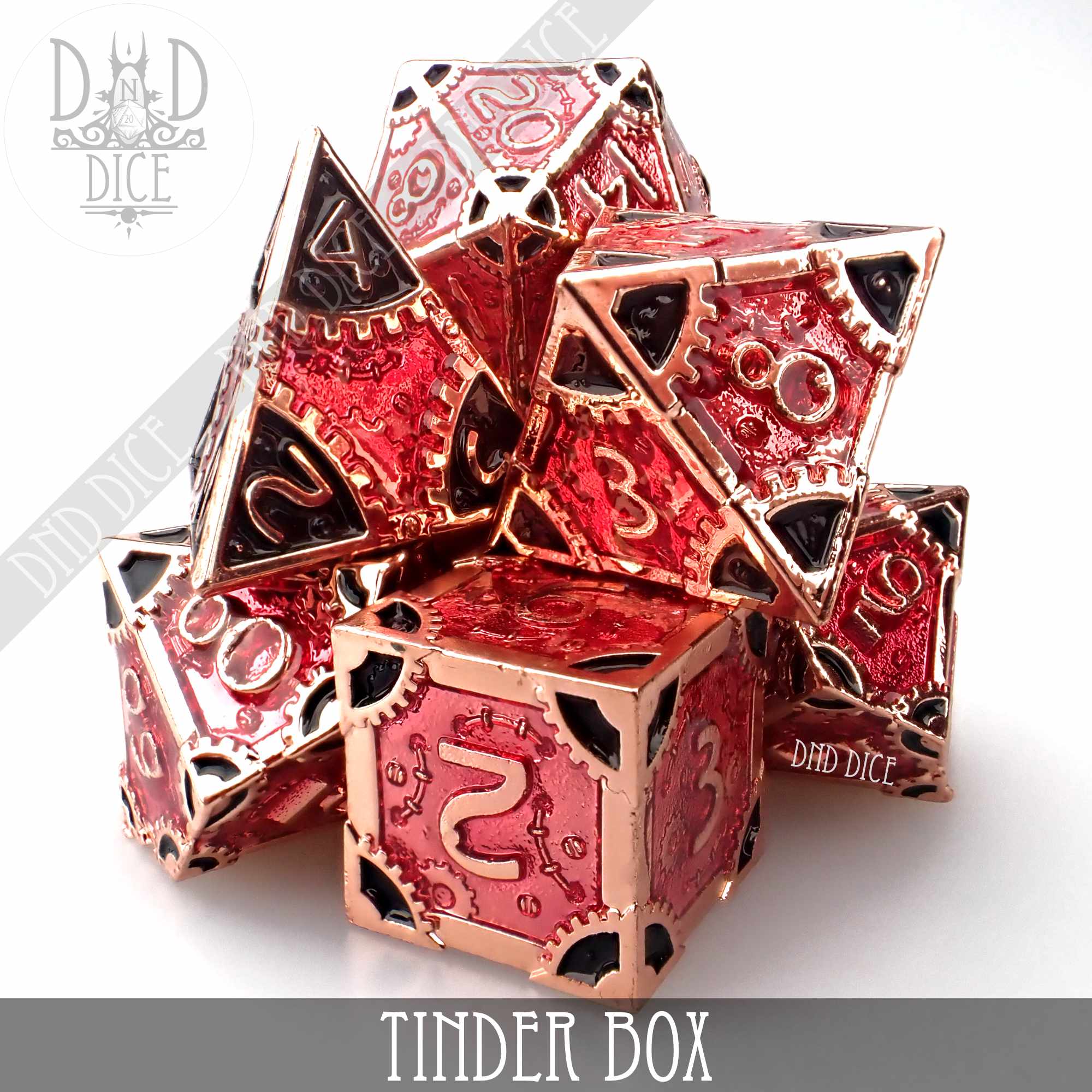 Tinder Box Metal Dice Set