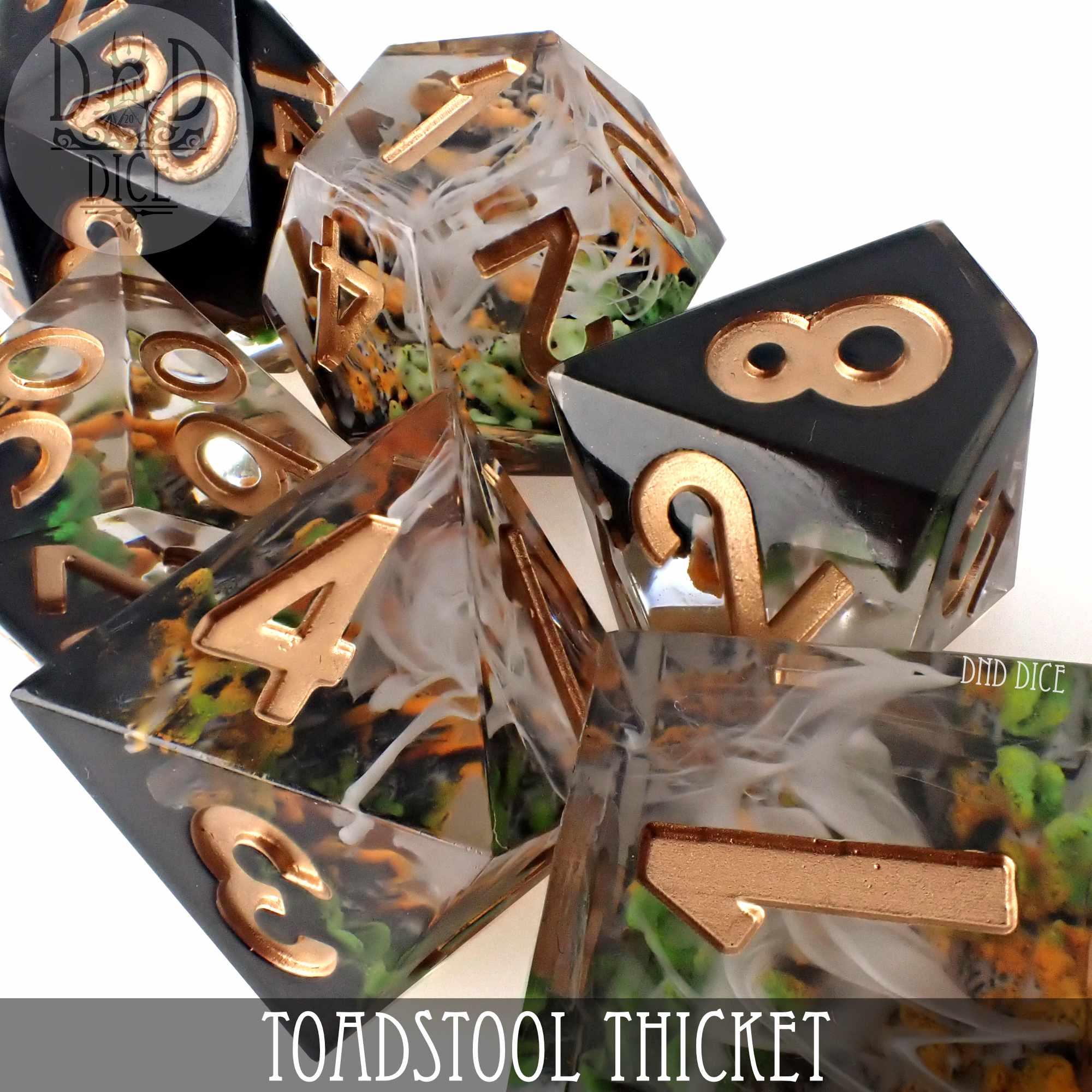 Toadstool Thicket Handmade Dice Set