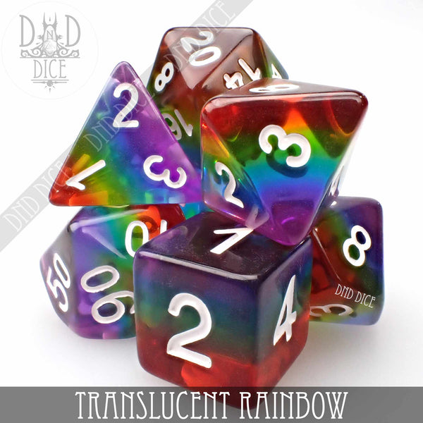 Translucent Rainbow Dice Set