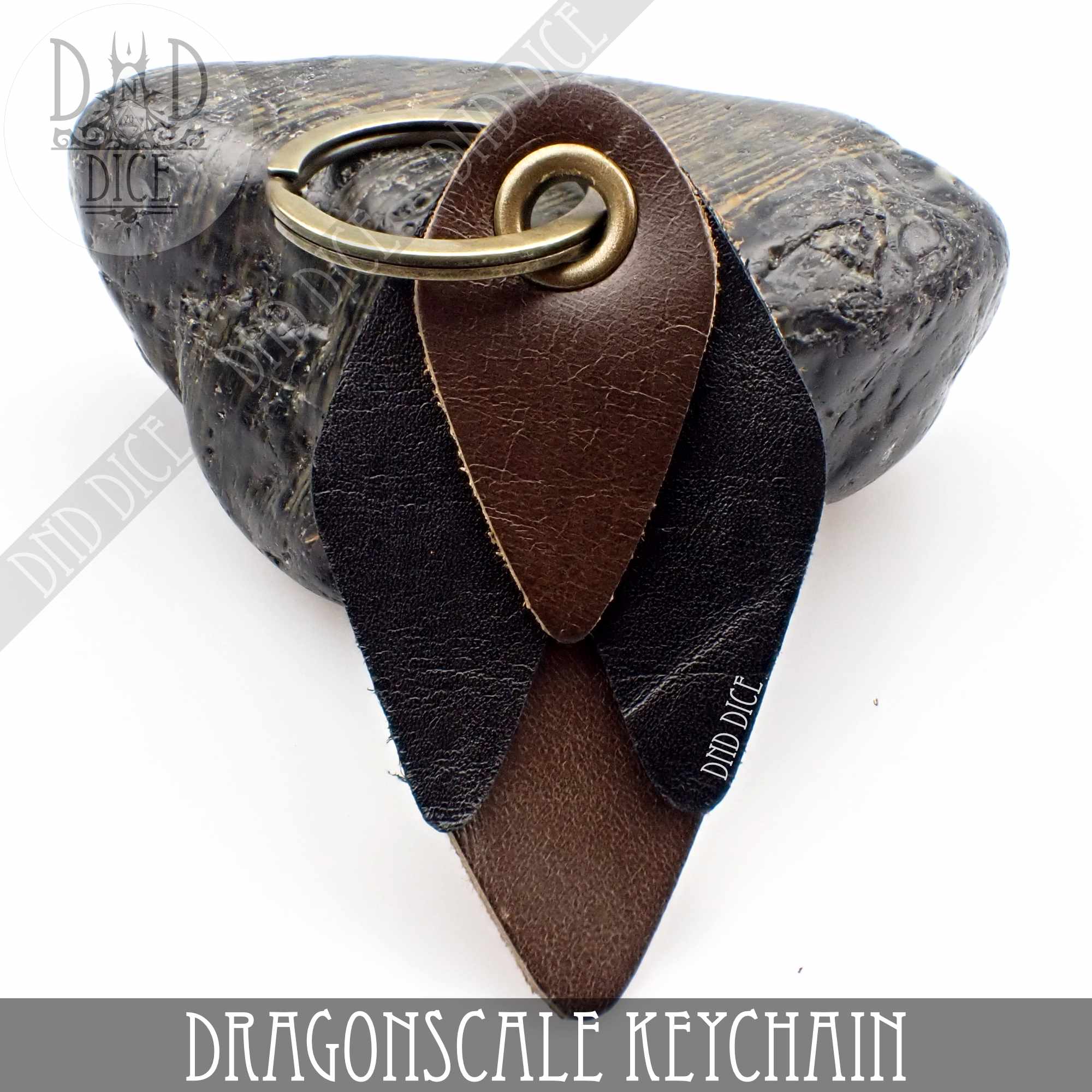 Italian Leather Dragonscale Keychains