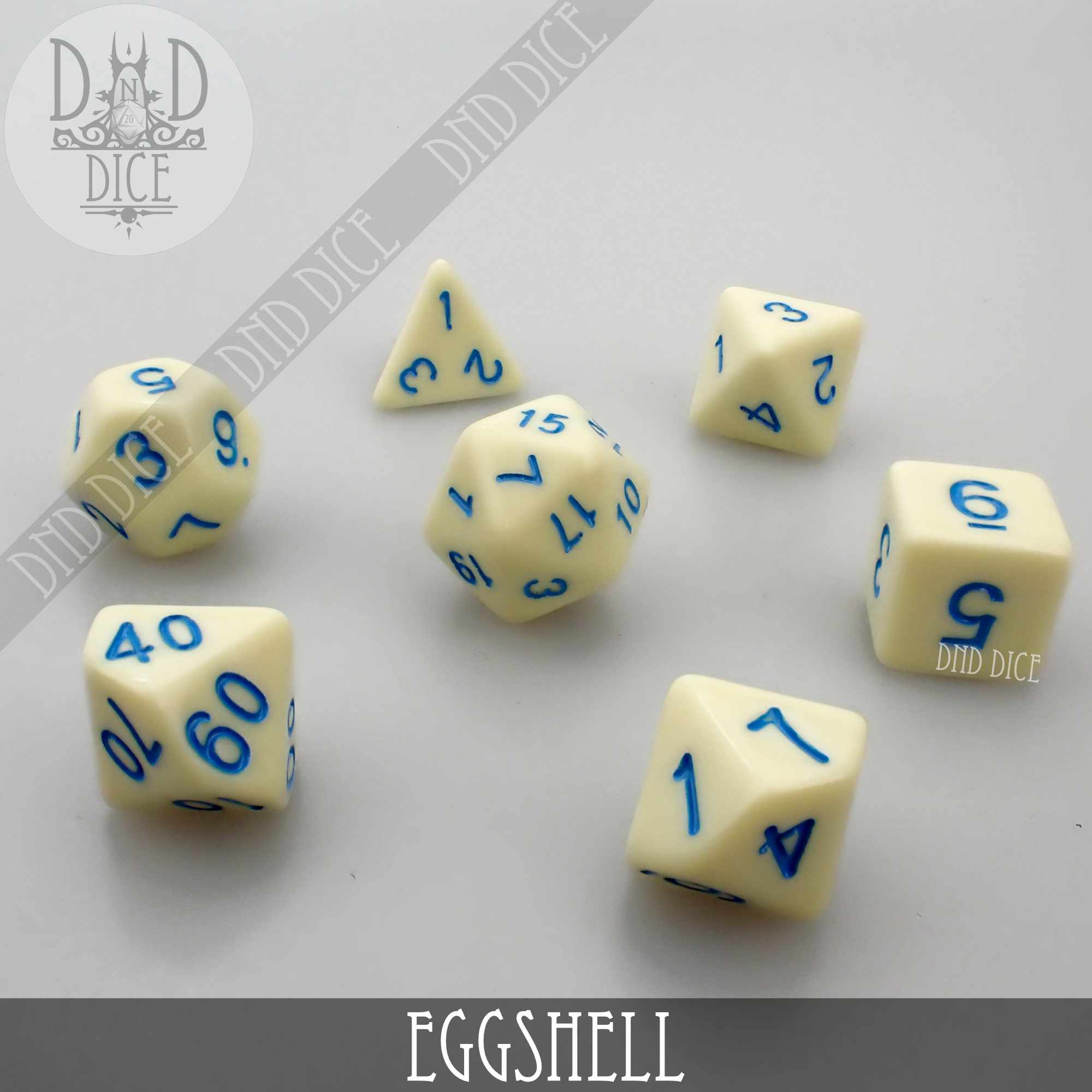 Eggshell Dice Set